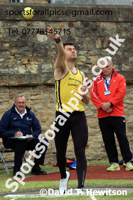 Decathlon Shot Putt, 2024 EAP International Combined events, Hewcham, Northumberland.  Photo: David T. Hewitson/Sports for All Pics